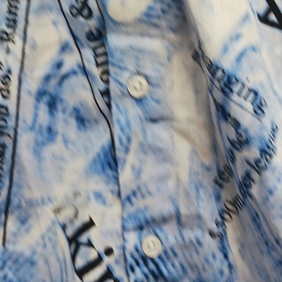 Blue Gear Shirt Men's Size Large‎ Slim Fit Small Button Front Blue - Picture 5 of 12